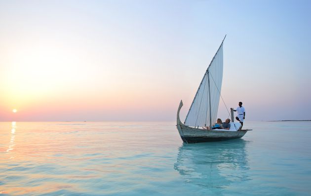 Sunset Sailing on Traditional Dhoni
